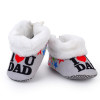 I Love My Dad Baby Booties Grey Color for Baby Boys and Baby Girl