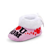 I Love My Mom Pink Color Baby Shoes For Boys And Girls