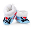 I Love My Mom Blue Color Baby Shoes For Boys And Girls
