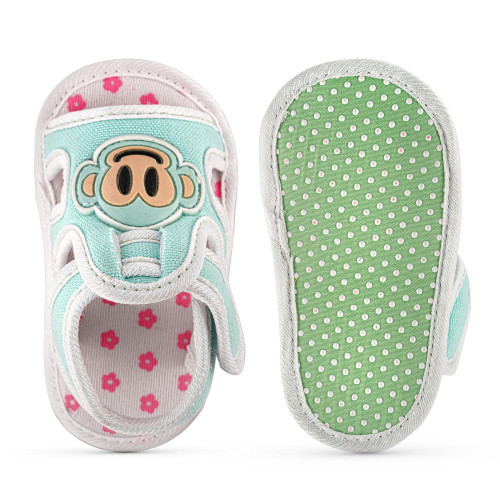 Monkey Style Green Color Baby Sandal