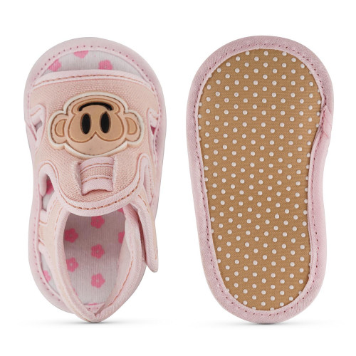 Monkey Style Peach Color Baby Sandal 
