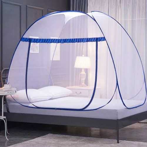 Polyester Fabric Navy Blue Colour Single Bed mosquito net